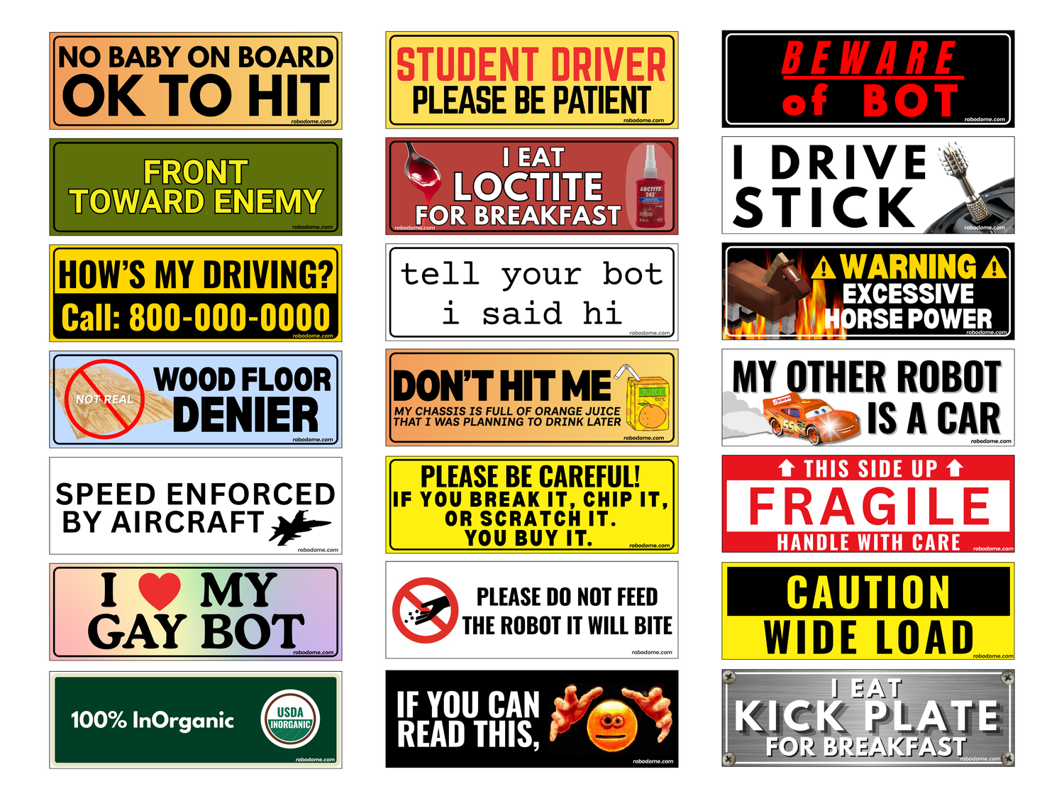 MINI BUMPER STICKERS