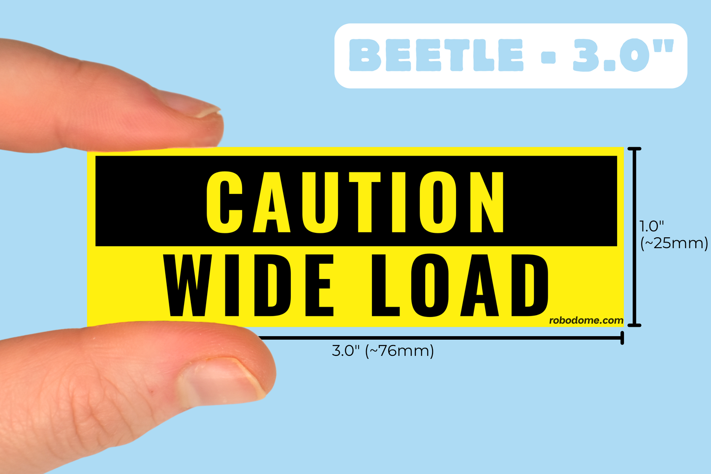 CAUTION WIDE LOAD (x3)