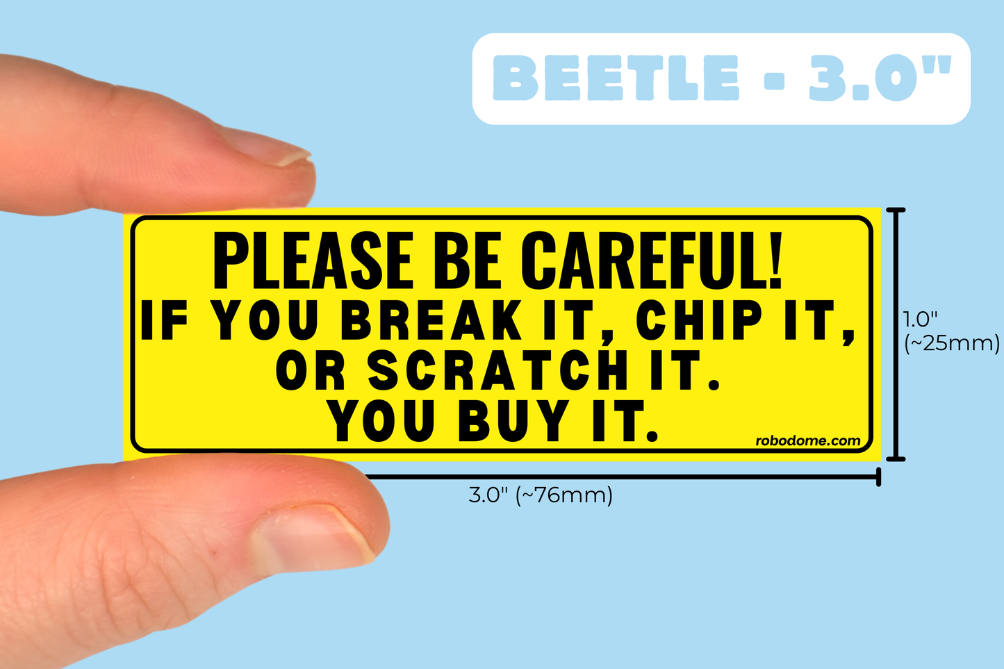 PLEASE BE CAREFUL! IF YOU BREAK IT, CHIP IT, OR SCRATCH IT. YOU BUY IT.  (x3)