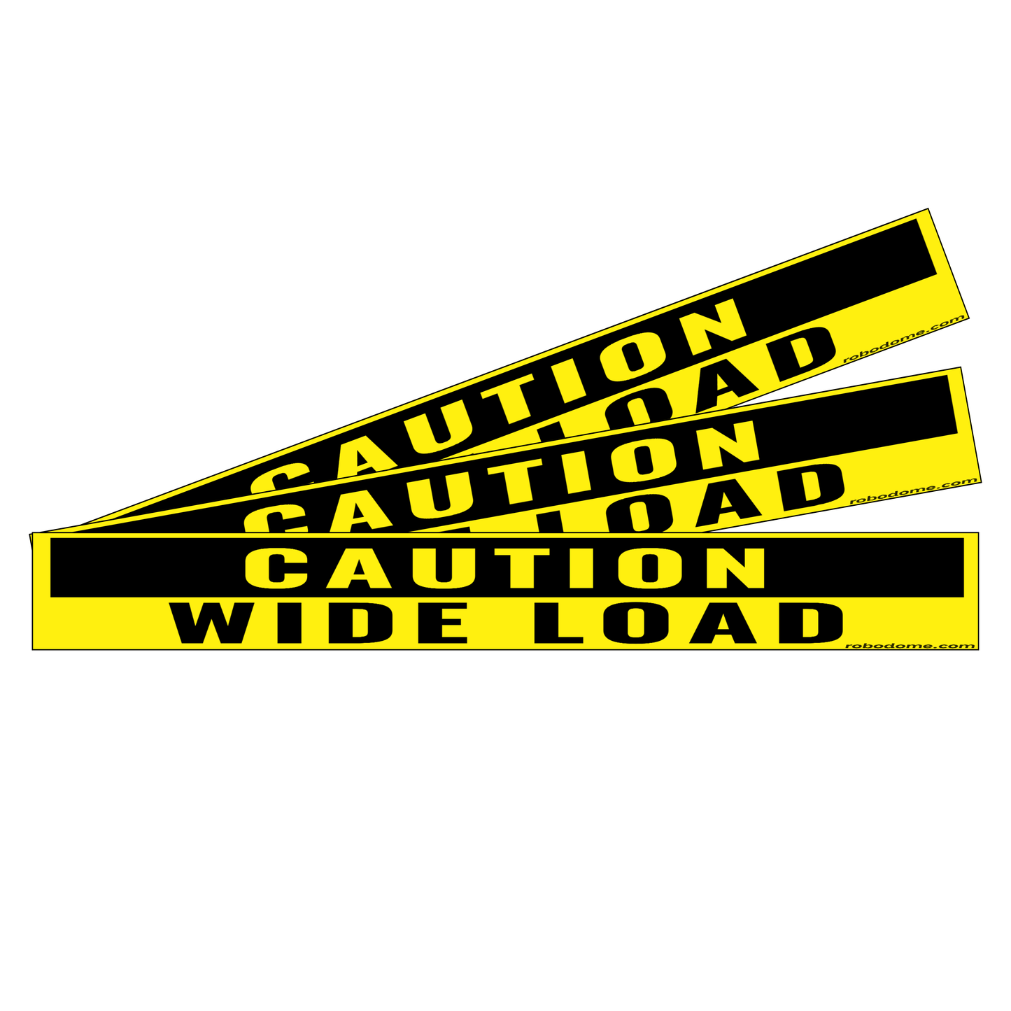 EXTRA WIDE - CAUTION WIDE LOAD (x3)
