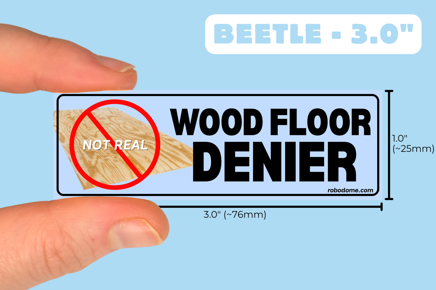 WOOD FLOOR DENIER (x3)