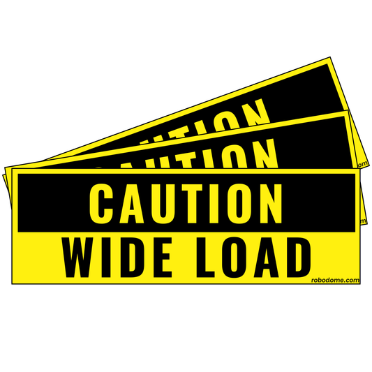 CAUTION WIDE LOAD (x3)