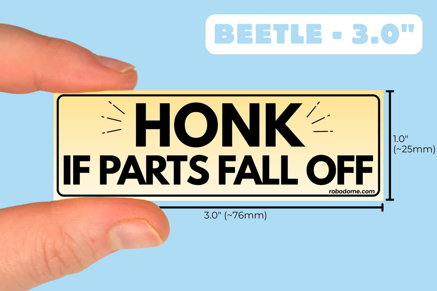 HONK IF PARTS FALL OFF