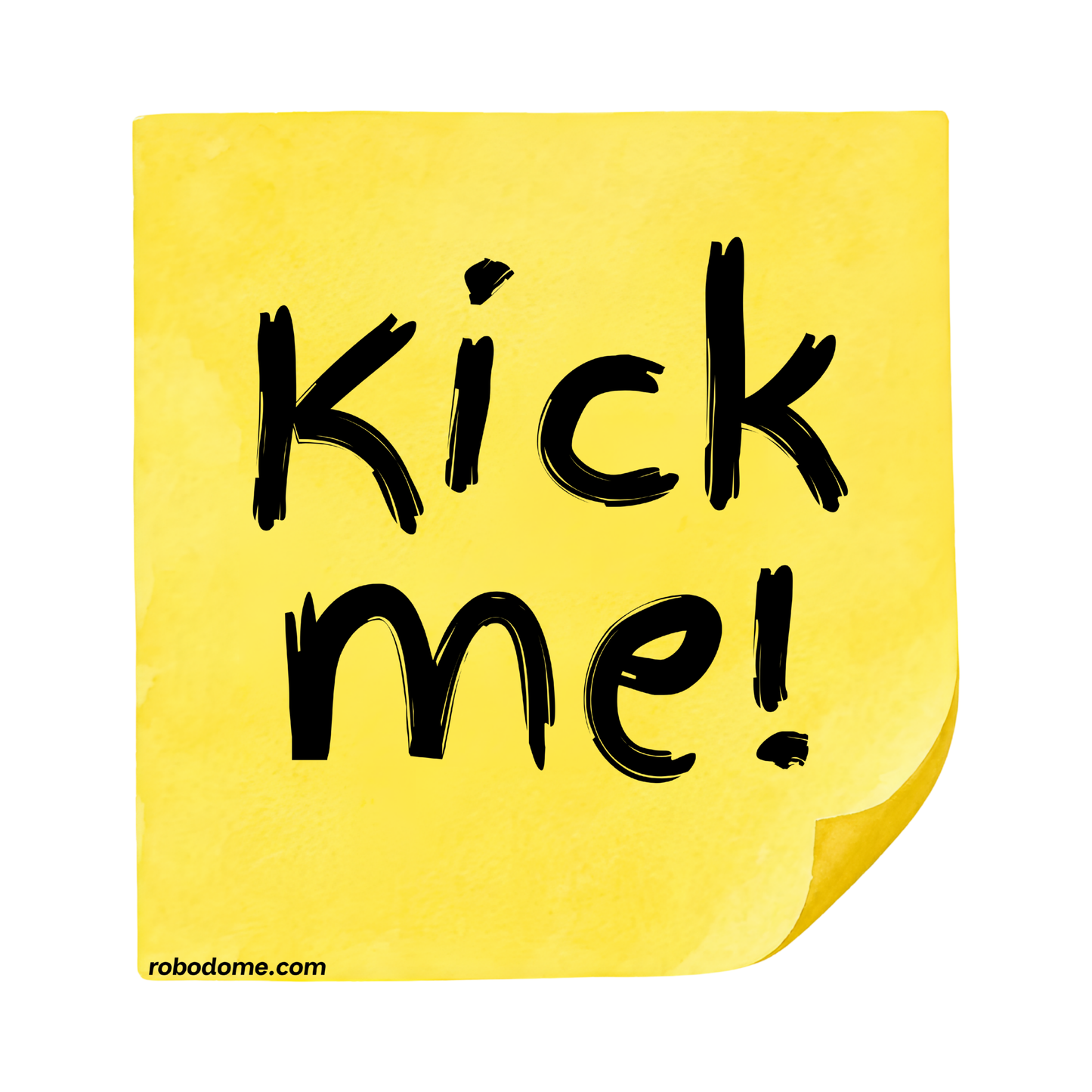 kick me! – Mini Bumper Sticker (x3)