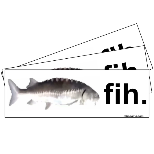 fih. – Mini Bumper Sticker (x3)