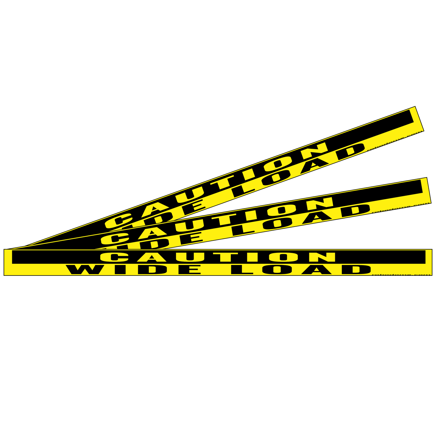 EXTRA WIDE - CAUTION WIDE LOAD (x3)