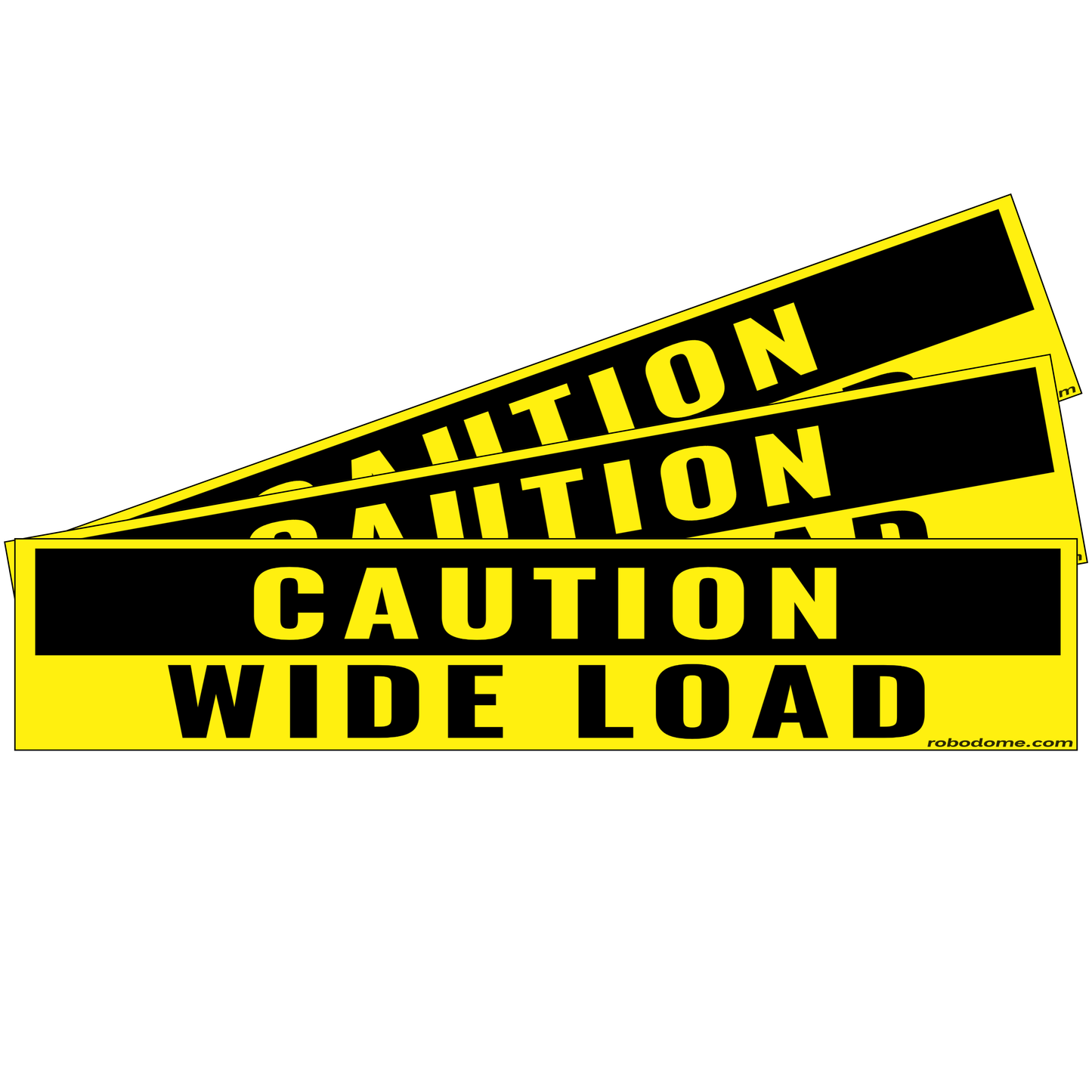 EXTRA WIDE - CAUTION WIDE LOAD (x3)