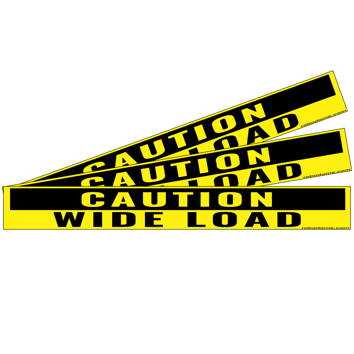 EXTRA WIDE - CAUTION WIDE LOAD (x3)