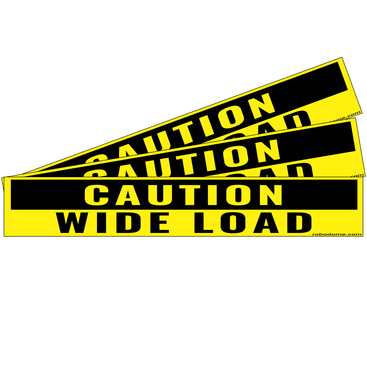 EXTRA WIDE - CAUTION WIDE LOAD (x3)