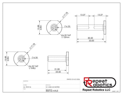 Drive Axle Beetle Mk2 (4 pack, Long)