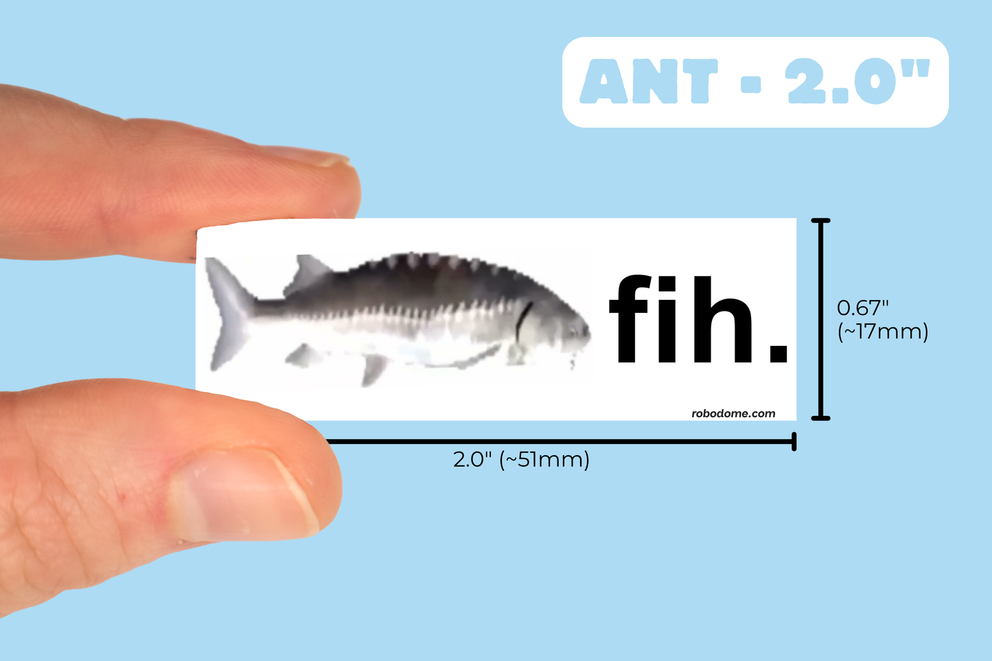 fih. – Mini Bumper Sticker (x3)