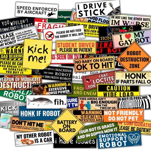Pack of 50 Mini Bumper Stickers