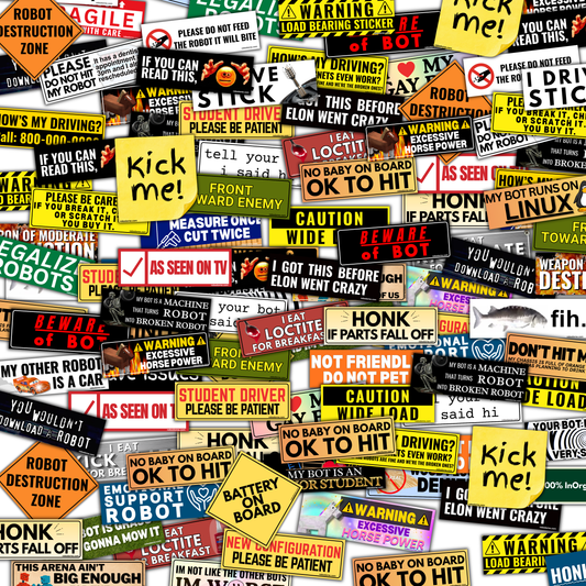 Pack of 100 Mini Bumper Stickers