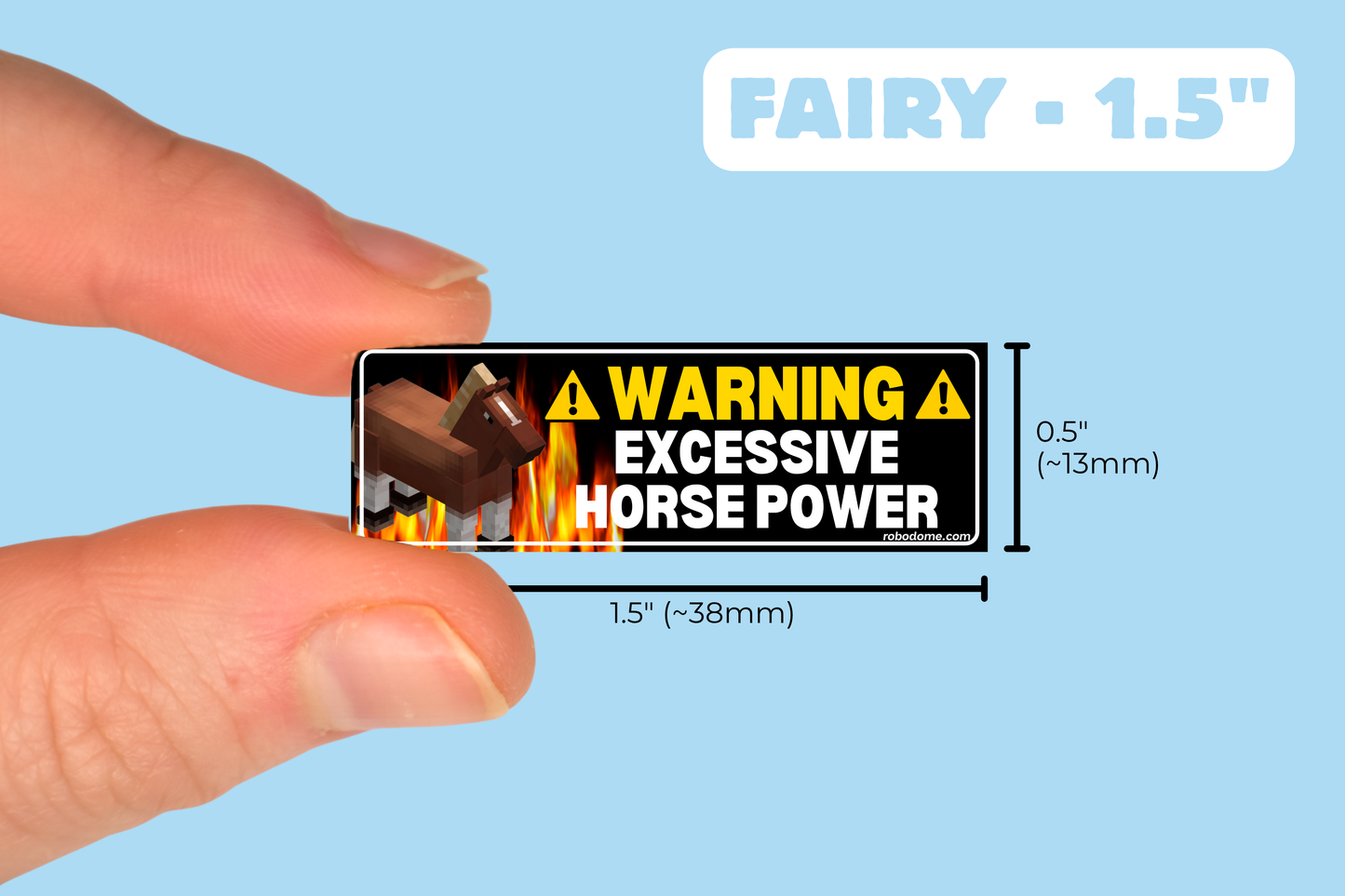 WARNING EXCESSIVE HORSE POWER (x3)
