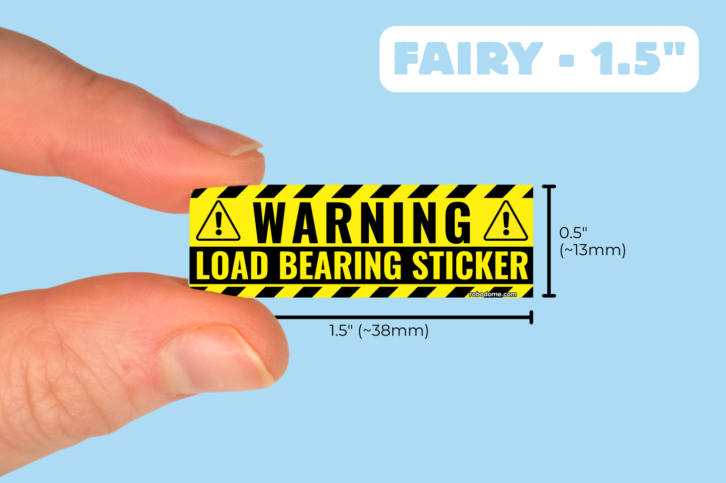 WARNING LOAD BEARING STICKER – Mini Bumper Sticker (x3)