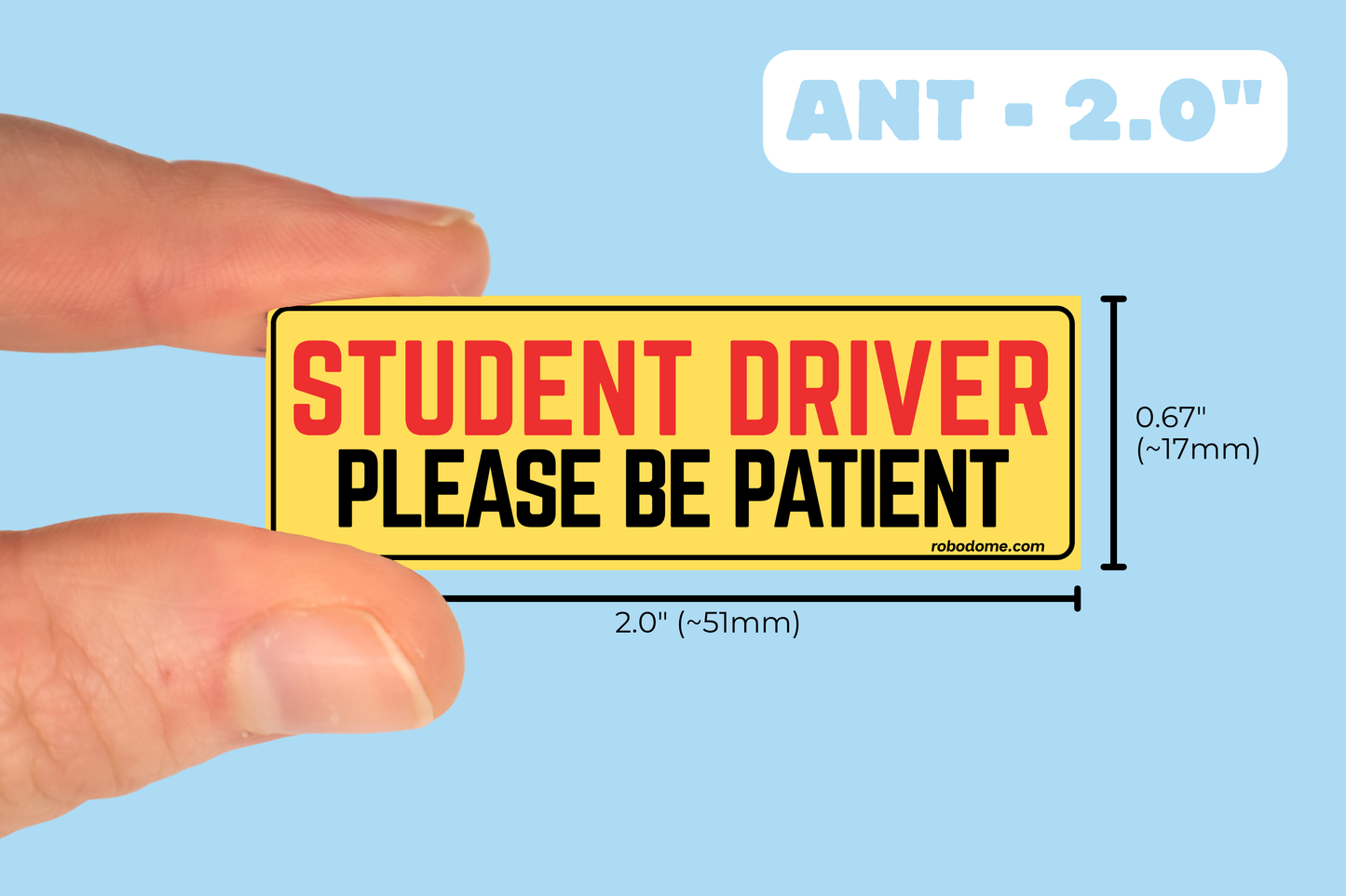 STUDENT DRIVER PLEASE BE PATIENT (x3)
