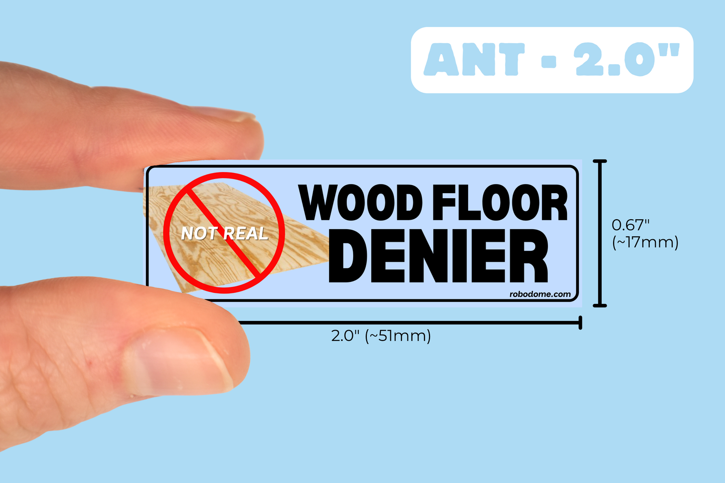 WOOD FLOOR DENIER (x3)