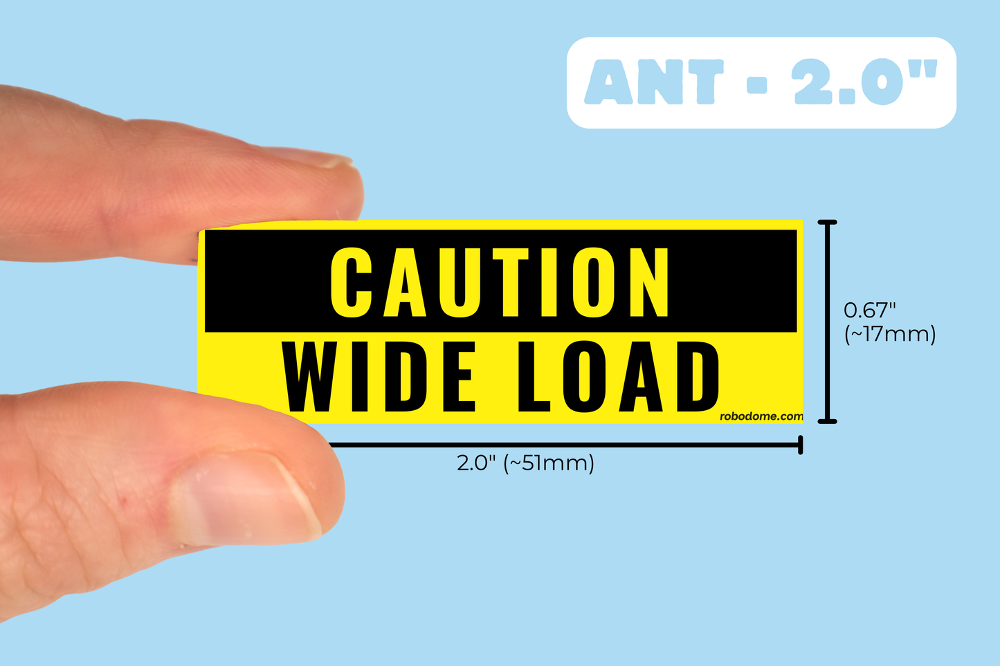 CAUTION WIDE LOAD (x3)