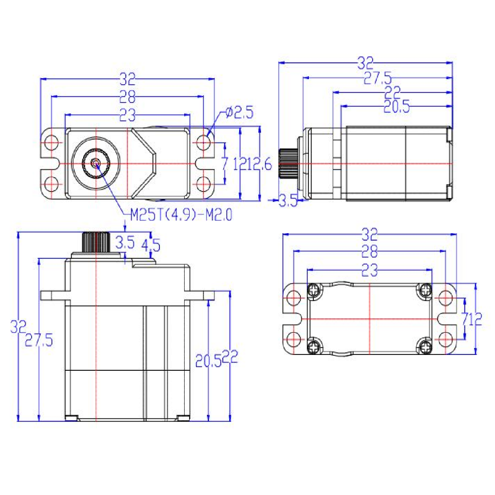15kg Mini Metal Servo (23g)