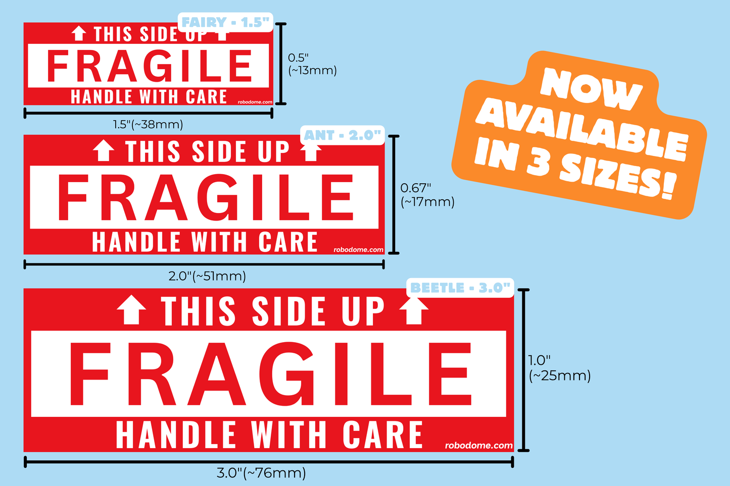 FRAGILE - HANDLE WITH CARE  (x3)