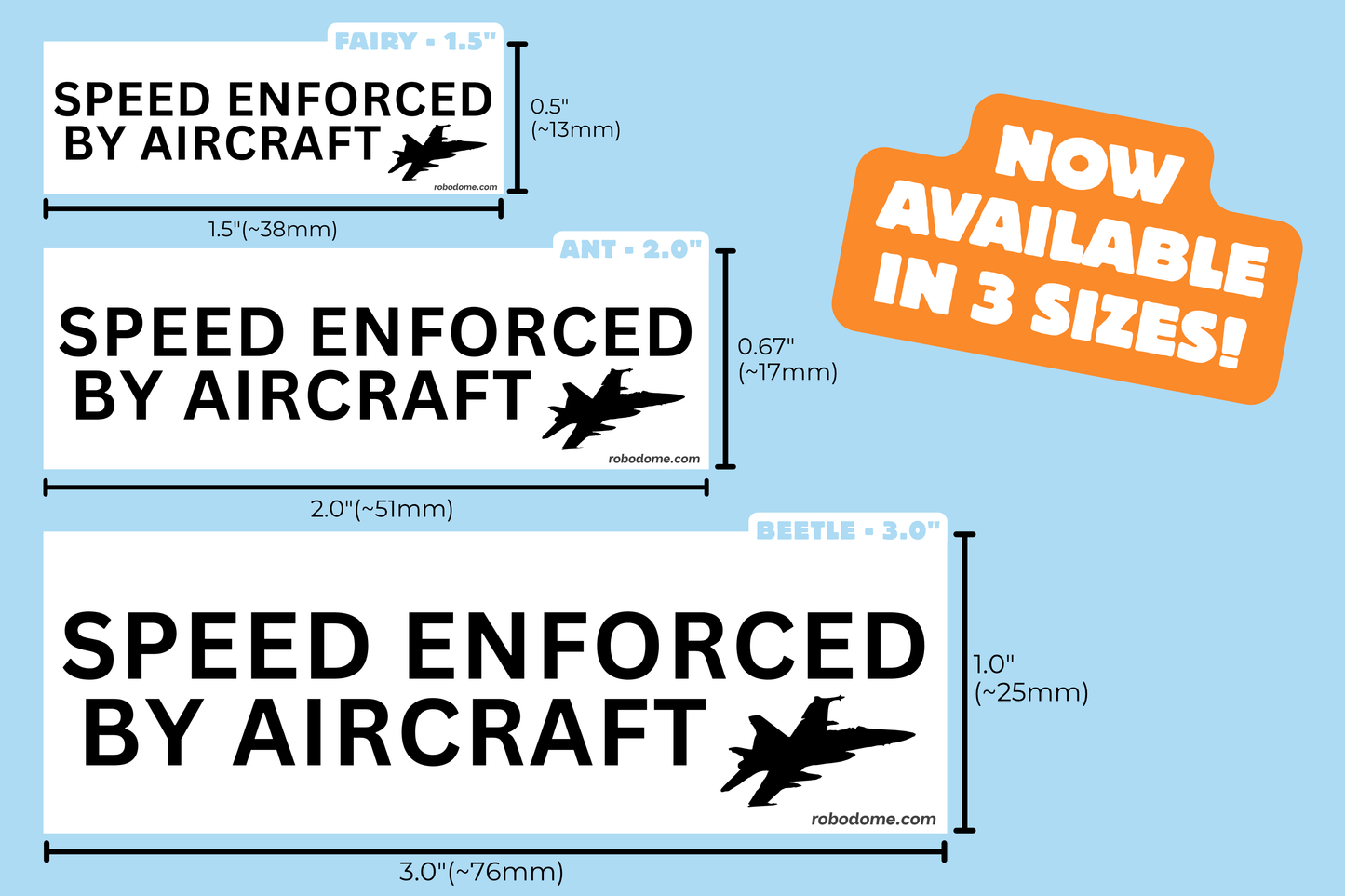 SPEED ENFORCED BY AIRCRAFT (x3)