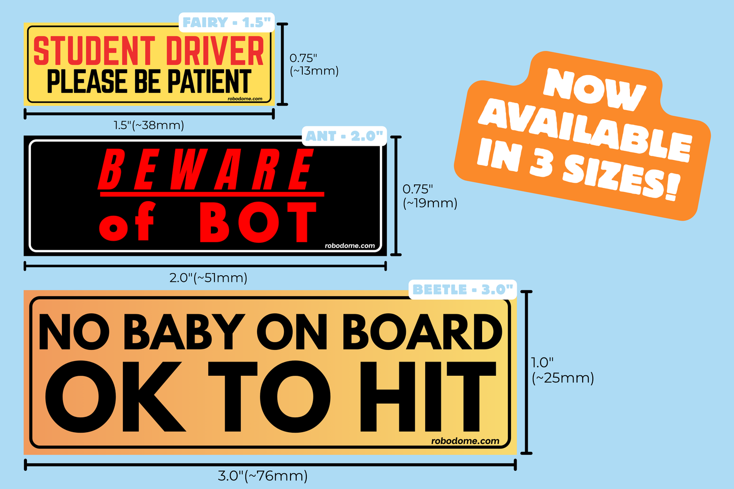 Mystery Pack - 30 Mini Bumper Stickers