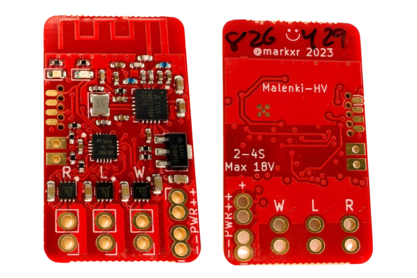 Malenki-HV: 2-4S Triple Brushed ESC + FS2A Receiver Combo Board
