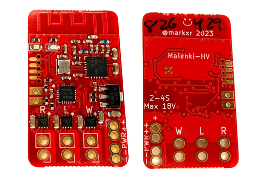 Malenki-HV: 2-4S Triple Brushed ESC + FS2A Receiver Combo Board