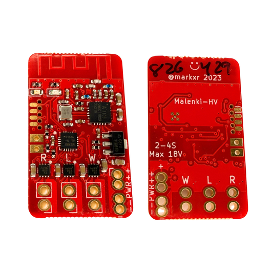 Front and back of High Voltage Malenki Nano